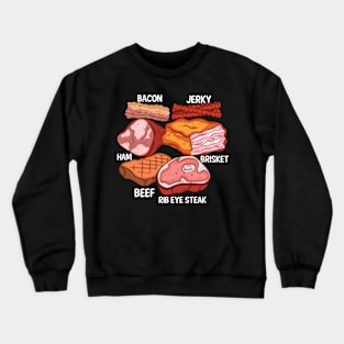 Meat Lover Men Barbecue Brisket Steak Grill BBQ Crewneck Sweatshirt